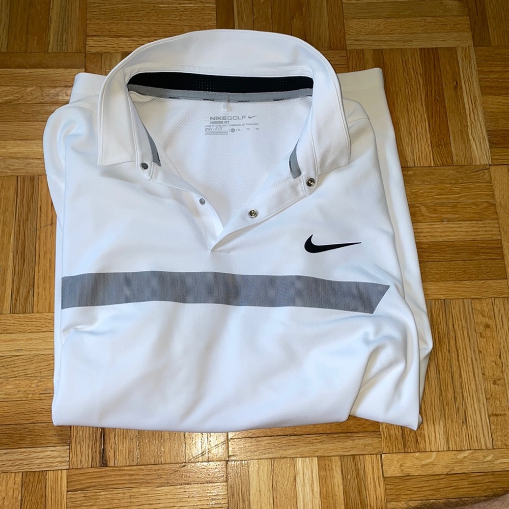 nike polo - white